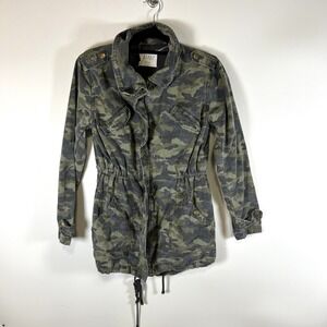 Velvet by Graham & Spencer Womens Jacket Small Utility Military Hooded Oversized